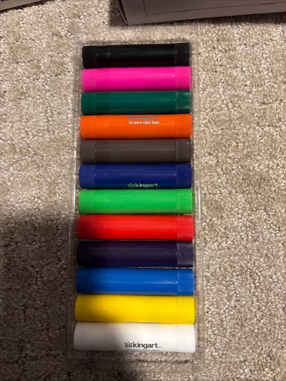 KINGART Tempera Paint Sticks - Set of 12 - Picture 2 of 2